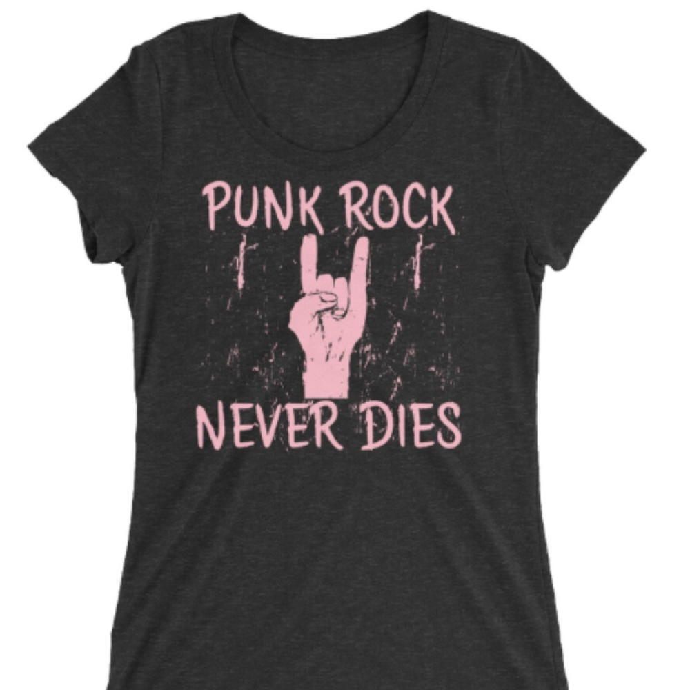 PUNK ROCK Never DIES Rock n Roll Women's T-shirt